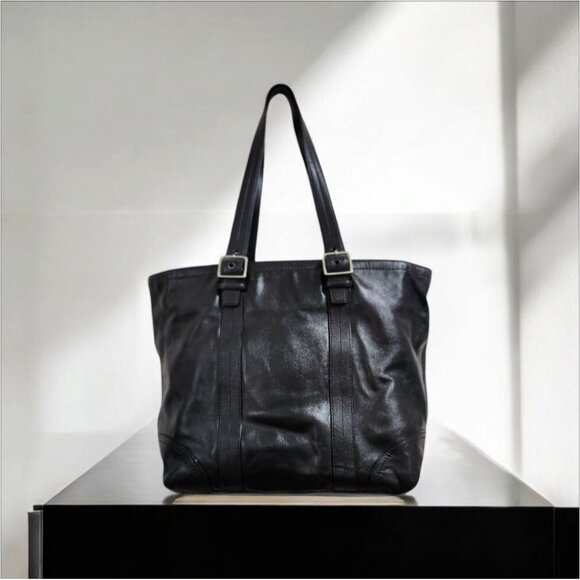 COACH VINTAGE LIMITED EDITION Hampton Black Leather - Picture 1 of 15